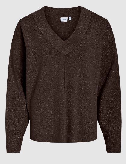 Vila Charvi Knit 14118758 Coffee Bean glitter