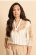 G-Maxx Hester Blouse Off White Kint Camel