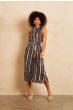 Lofty Manner Rox Dress Brown Stripe