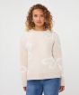 EsQualo 02505 Intarsia Sweater Biscuit