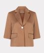 EsQualo 10002 Cropped Blazer Cappuccino