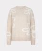 EsQualo 02505 Intarsia Sweater Biscuit