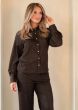 Kimara Pino Blouse Denim Brown