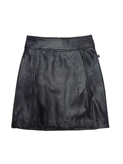Zoen Bliss Pu Skirt Black