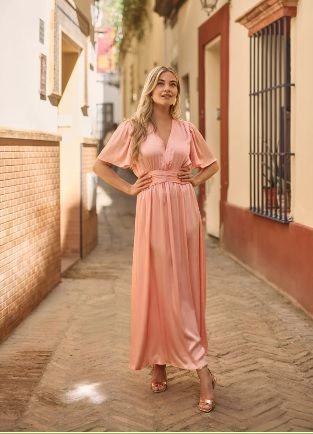 Freebird Domia Dress Peach Blush