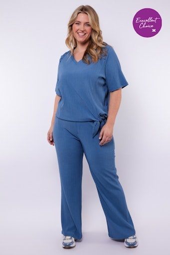 Exxcellent Ailani Pants  Dusty Blue