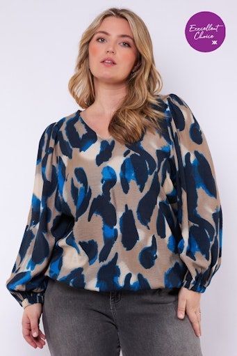 Exxcellent Aria Top Moon Rock Dark Sapphire