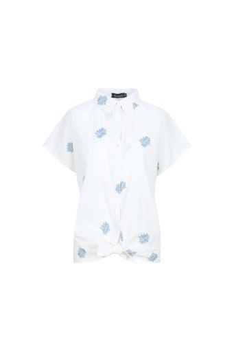G-Maxx Arlise Blouse Off White Celestial Blue