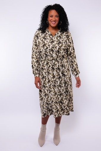 Exxellent Claire Dress Sand Olive