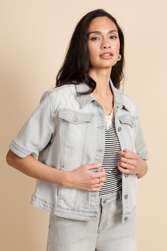 G-Maxx Evadne Jacket Denim Light Gray