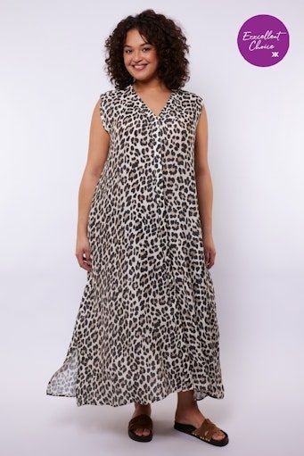Exxcellent Giana Dress Sand Khaki