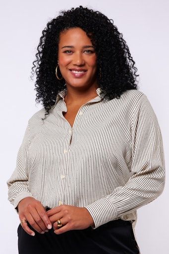 Exxellent Lyra Blouse Off White Black