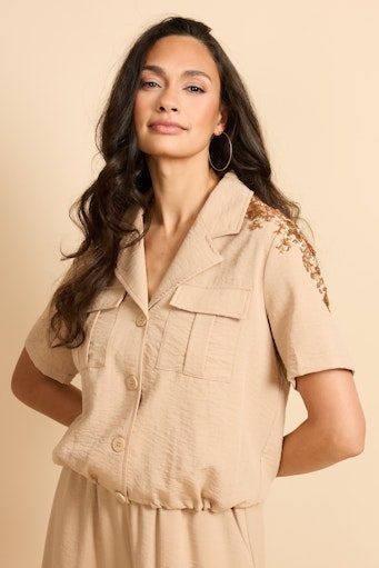 G-Maxx Maeva Blouse Kint Camel