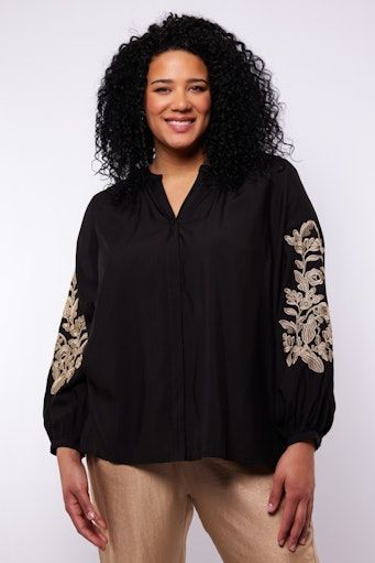 Exxellent Sharon Blouse Black
