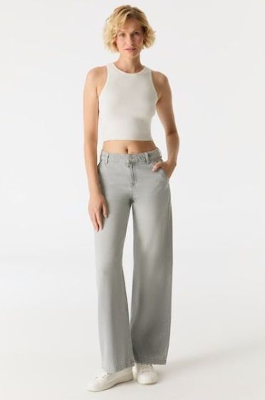 C.O.J Maxine Wide Jeans Light Grey