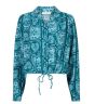 Lofty Manner Dalia Blouse Teal Hearts