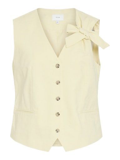 Vila Alara Gilet Pastel Yellow
