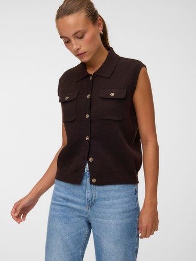 Vero Moda Brisa Gillet 10350234 Chocolate