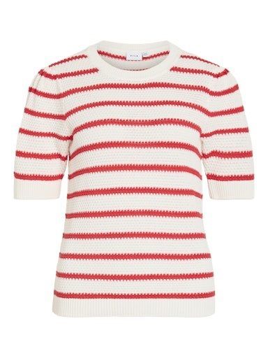 Vila Dalo Knit Top White Al Stripes