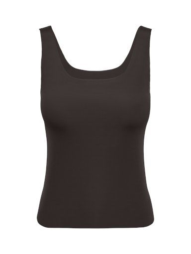 Vero Moda Ditte padded top Coffee Bean
