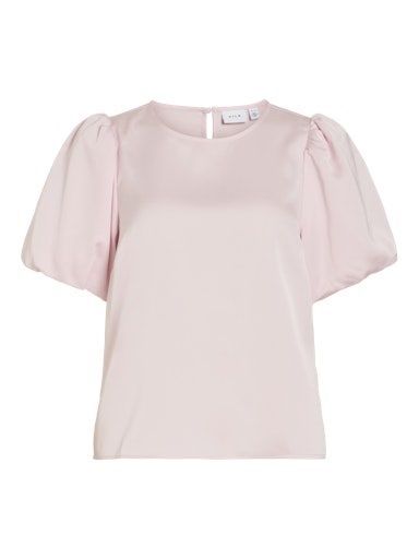 Vila Ellette satin Top Cherry Blossom