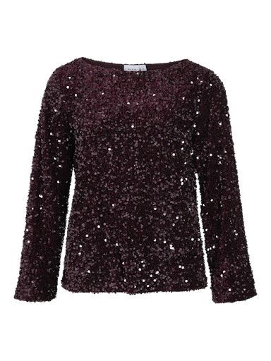 Vila Faith Sequin top Fig