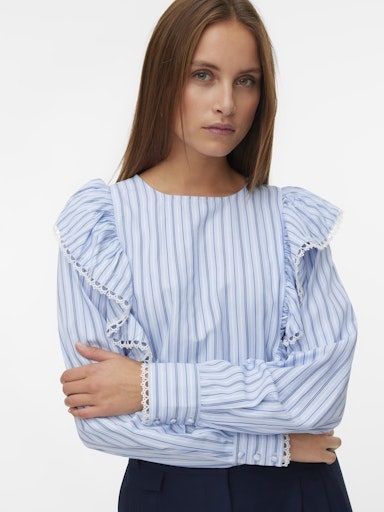 Vero Moda Fanni top Brunnera Blue