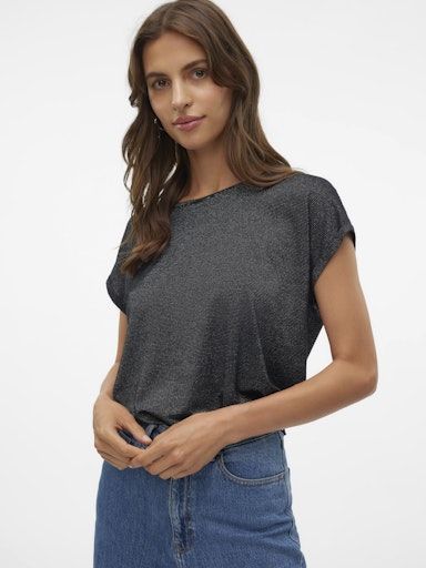 Vero Moda Lava glitter top Black