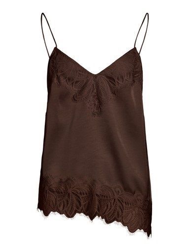 Vila Lea Strap Top 14117880 Coffee Bean
