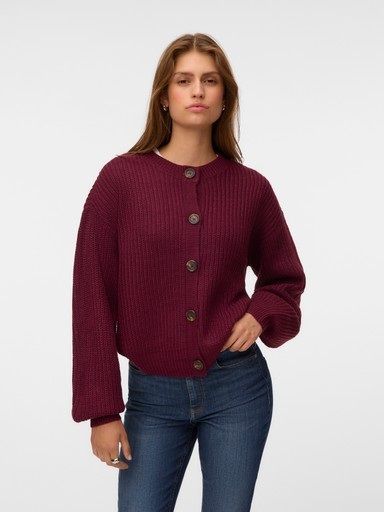 Vero Moda Lea Cardigan 10337797 Windsor Wine