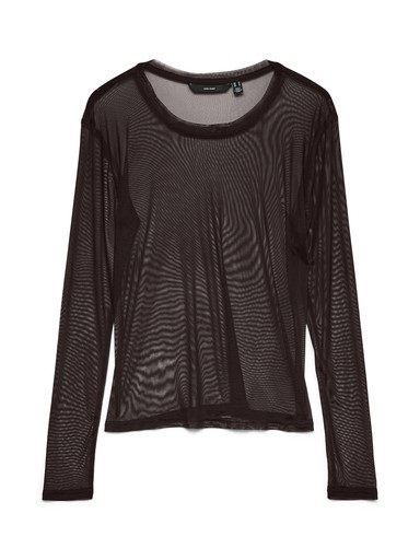 Vero Moda Lova Mesh Top 10340014 Chocolate