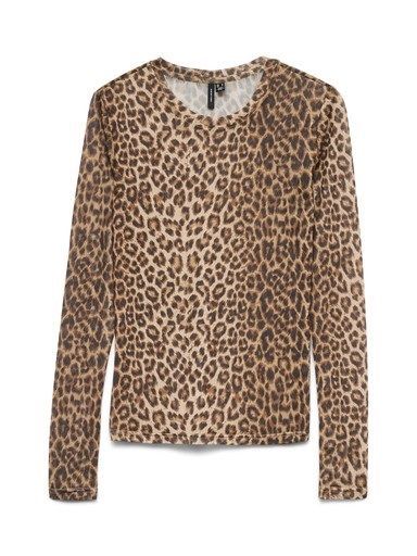 Vero Moda Lova Mesh Top 10340014 Leopard