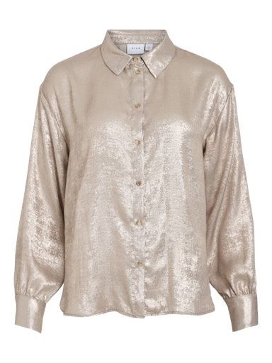 Vila Metalla Blouse Gold