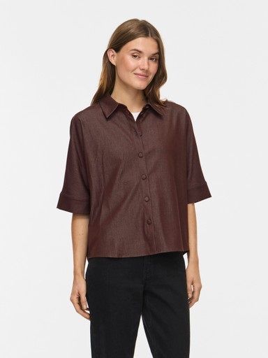 Vila Ofala shirt 14113514 Coffee Bean