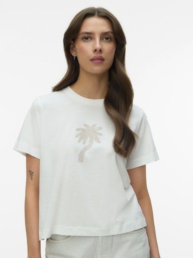 Vila Palma t-Shirt Snow White Palm