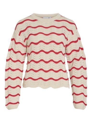 Vila Wave Pointelle Top Stripes