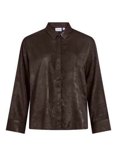 Vila Metalla Blouse 14117710 Coffee Bean