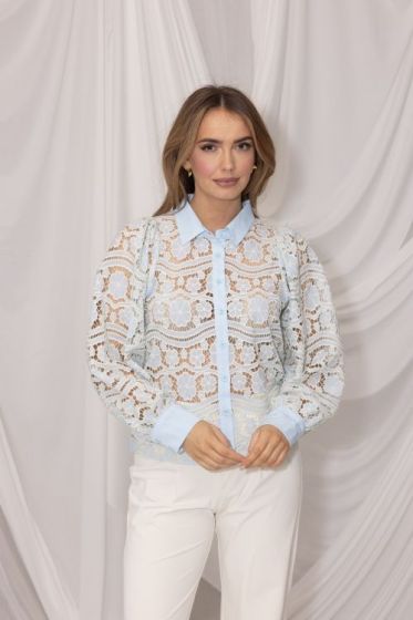 Kimara Fabienne Blouse Ciel Blue