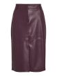 Vila Dagmar Coated Skirt Fig