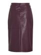 Vila Dagmar Coated Skirt Fig