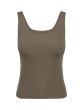 Vero Moda Ditte padded top Brown