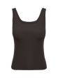 Vero Moda Ditte padded top Coffee Bean