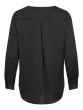 Vila Ellette satin shirt Black
