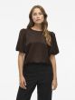 Vila ViEllette Satin Top Coffeee Bean