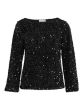 Vila Faith Sequin top Black