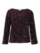 Vila Faith Sequin top Fig