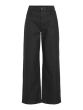 Vila Freya Coated Wide Pants Black