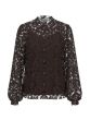 Vila Sala lace shirt Coffee Bean