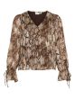 Vila Sika Top 14117763 Coffeee Beans Print