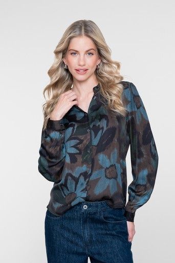 Geisha 63880-70 Blouse Blue Brown Green
